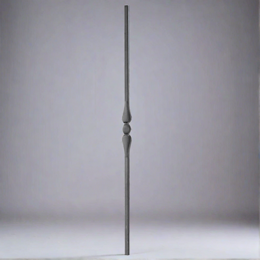 DG wrought iron single bow spindle 16mm bar  - 1200mm