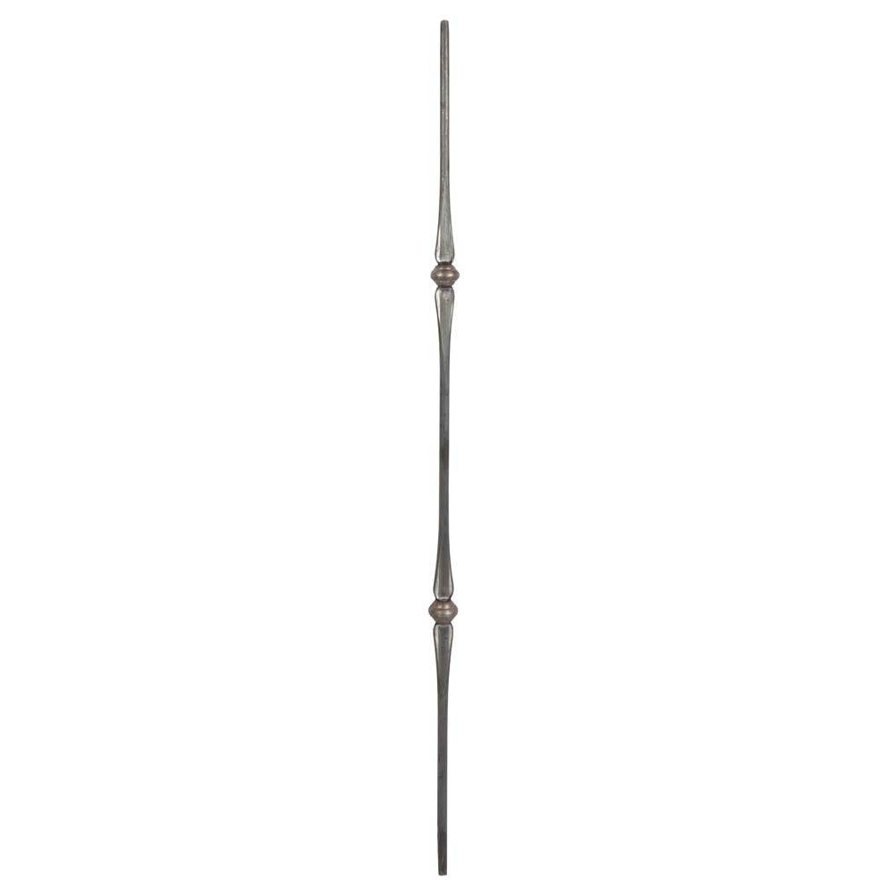 DG wrought iron Double flat sphere spindle bar