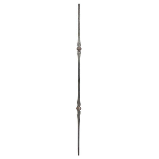 DG wrought iron Double flat sphere spindle bar