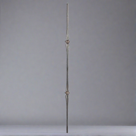 DG wrought iron Double flat sphere spindle bar  L950mm