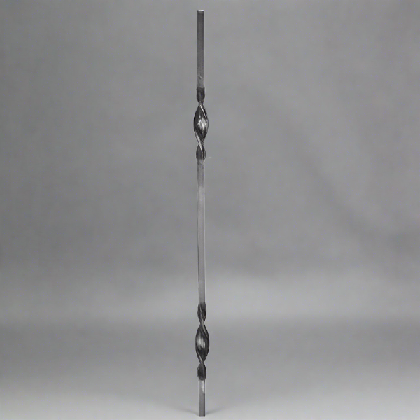 DG Wrought iron Double Flat Twist spindle bar L950mm