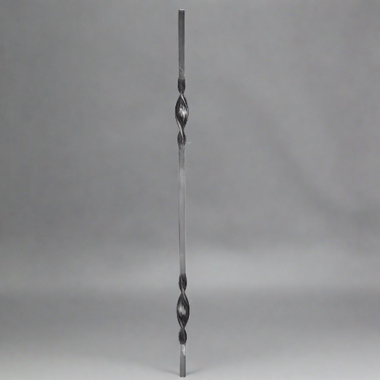 DG  Wrought iron Double Flat Twist spindle bar  L950mm
