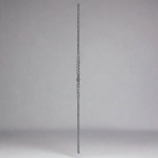 Hammered wrought iron Arrow spindle bar -950mm