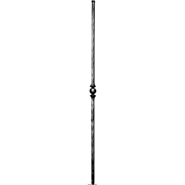 DG Wrought Iron Centre sphere Square bar spindle 14mm.