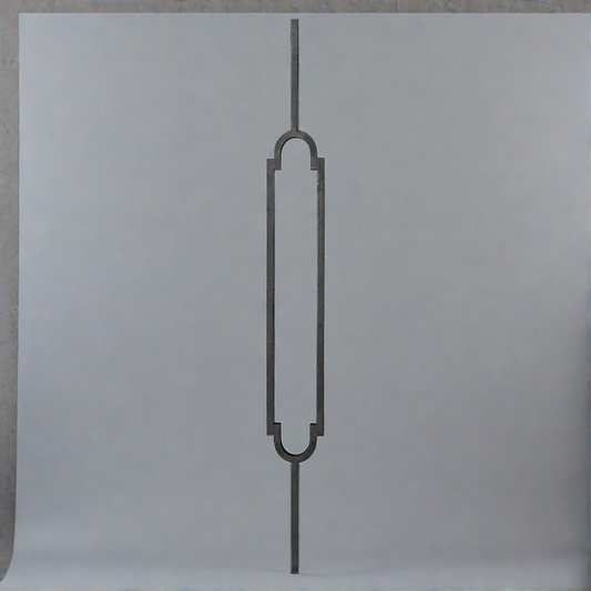 DG Solid Wrought iron square to round panel 100MM X 1000MM