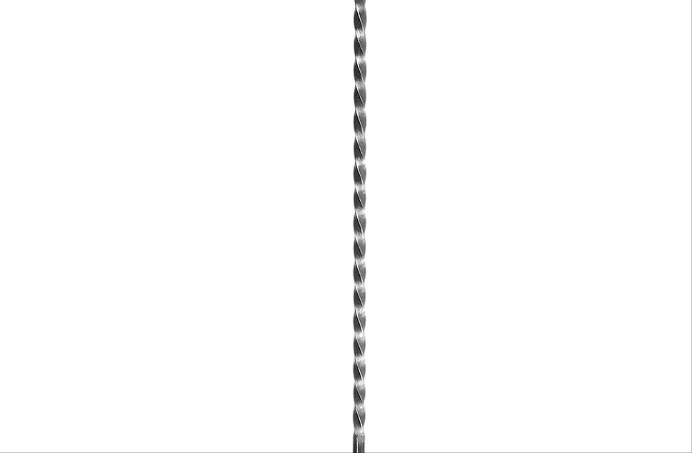 DG Wrought Iron Full twist stair spindle 14mm L1000mm