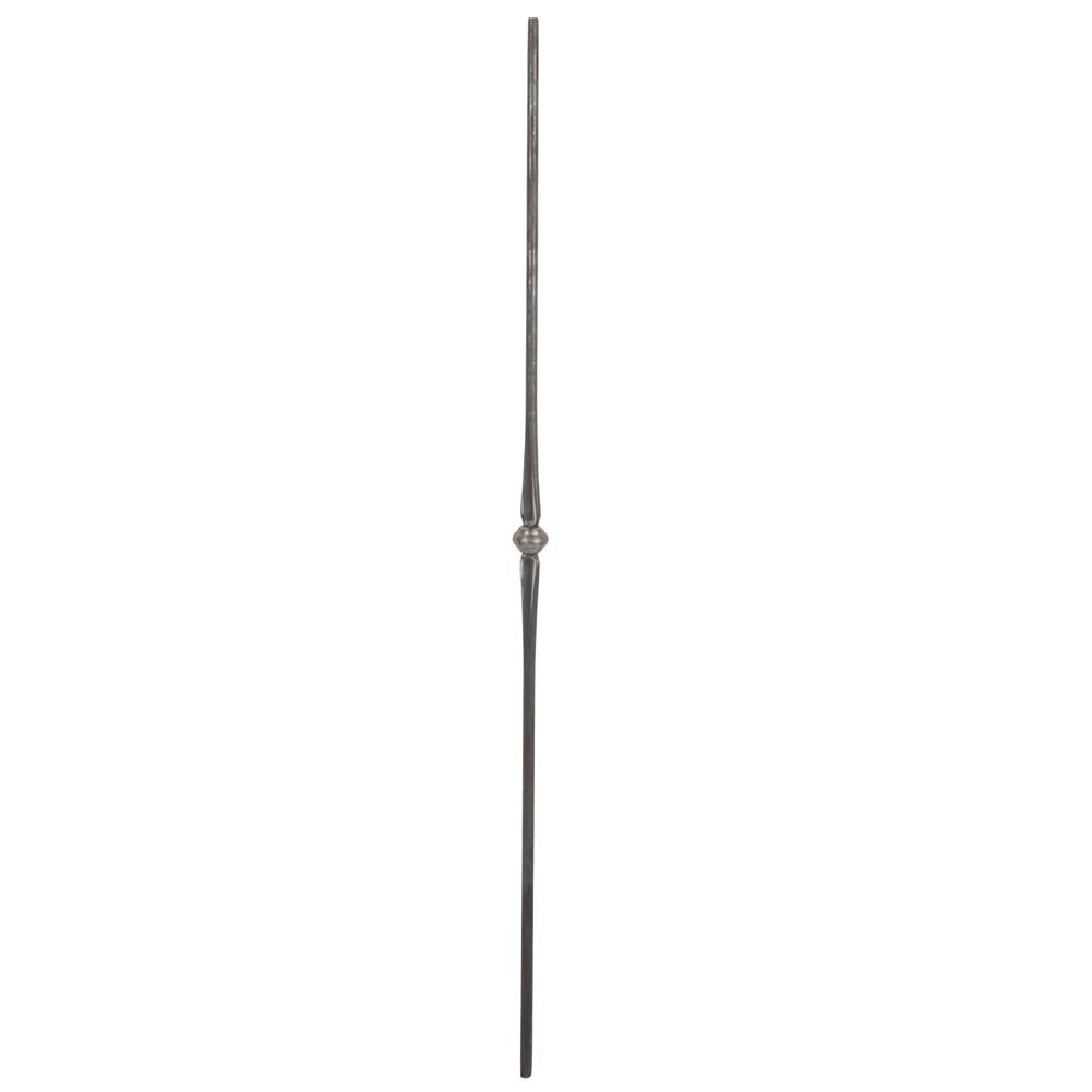 Round bar wrought iron spindle with centre bump