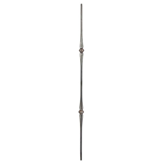 DG wrought iron Double flat sphere spindle bar