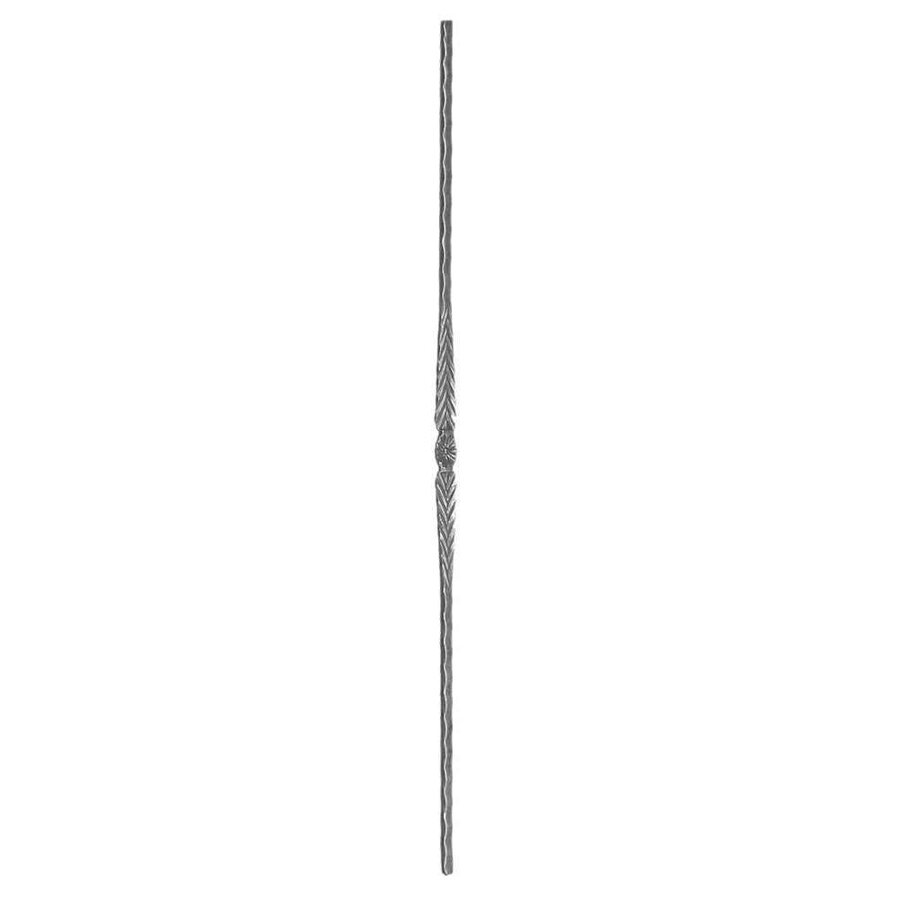 DG Hammered wrought iron Arrow spindle bar