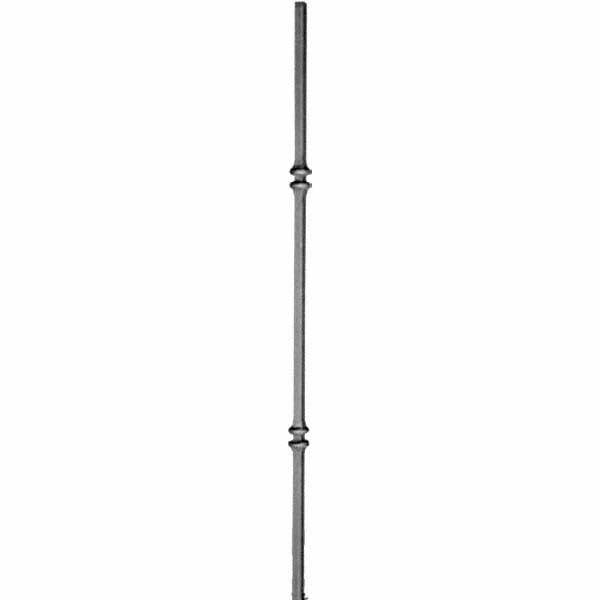 DG wrought iron 2 x double bump spindle 14mm bar 