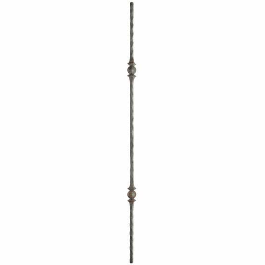 DG Wrought Iron Double sphere Square bar spindle 14mm.
