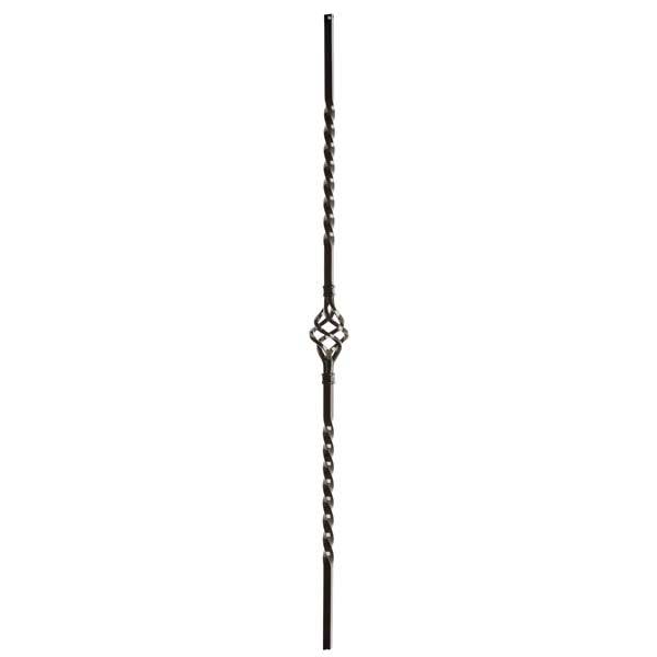 DG single basket double twist black powder coated spindle -950mm length